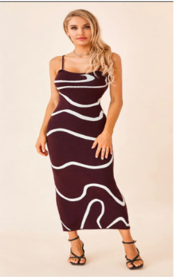 Vestido en Hilo  Elástico Para Dama T. U