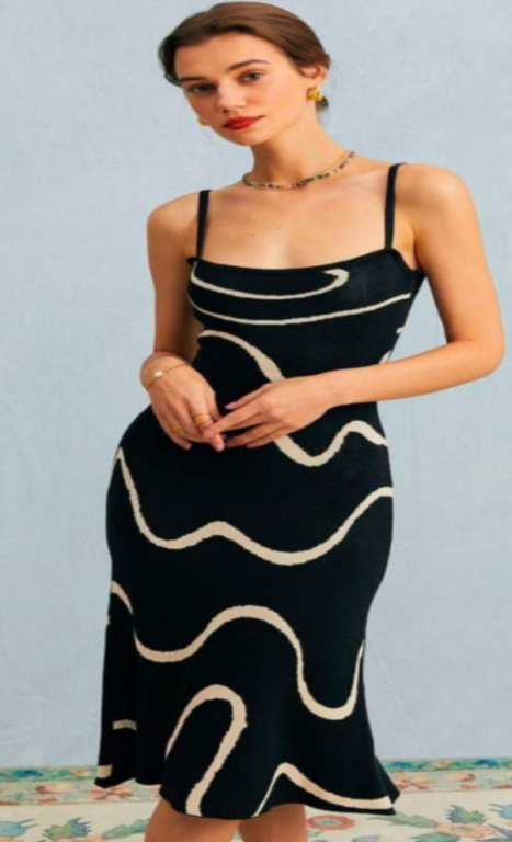 Vestido en Hilo  Elástico Para Dama T. U
