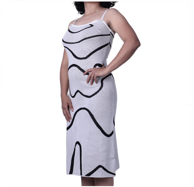 Vestido en Hilo  Elástico Para Dama T. U