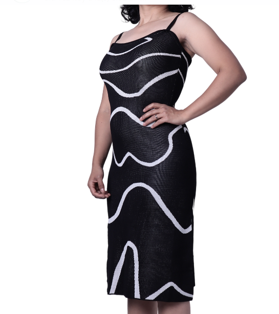 Vestido en Hilo  Elástico Para Dama T. U