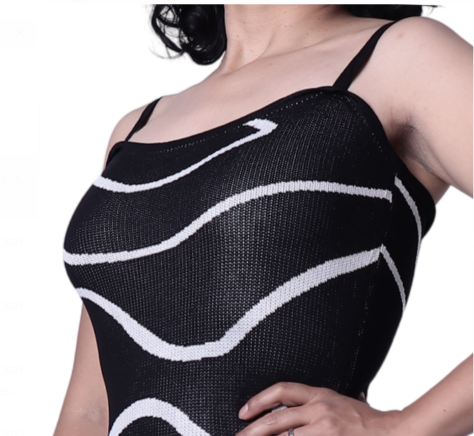 Vestido en Hilo  Elástico Para Dama T. U
